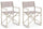 Set 2 Sedie Regista da Giardino 55x50,5x84,5h cm Konnor Rastin