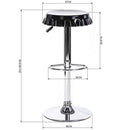 Set 2 Sgabelli Bar Cucina Seduta Forma Tappo di Bottiglia Sgabello Girevole Nero