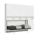 Letto Singolo a Scomparsa Composizione C Kando H226,7 Bianco Frassino con Materasso