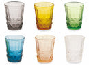 Set 6 Bicchieri Ø8x10 cm in Vetro Villa d'Este Home Tivoli Nobilis Multicolor