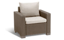 Set 2 Poltrone da Giardino 83x68x71,5 cm in Resina Keter California Cappuccino