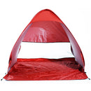 Tenda da Spiaggia Campeggio Impermeabile Apertura Pop-Up 150x200x115 cm Rosso 