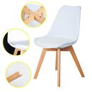 Set 4 Sedie 52x48,5x82 cm in Similpelle e Legno di Faggio Tommy Grigie