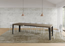  Tavolo Allungabile 180-284x90x77 cm Flame Tortora Telaio Antracite
