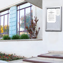 Bacheca da Esterno con Apertura a Ribalta 80,5x106,7x4,7 cm in Alluminio Grigio Chiaro