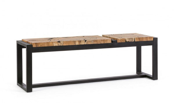 Panca 135x35x47 cm Elwood in Acciaio e Legno online