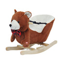 Cavallo a Dondolo in Legno Orso per Bambini Marrone 