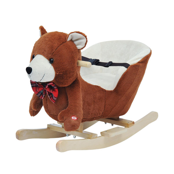 sconto Cavallo a Dondolo in Legno Orso per Bambini Marrone