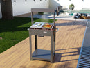Barbecue a Legna e Carbone 55x46x121 cm BBQ Argentino in Acciaio Duramax Nero