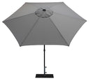 Ombrellone da Giardino Ø3 m Palo Ø38 mm in Alluminio Tessuto Olefin Trend Grigio