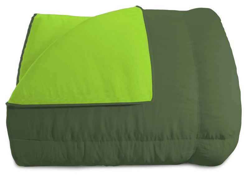 Trapunta Invernale Doubleface 300gr Verde Mela\/Verde Scuro