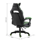 Sedia da Gaming con Rotelle in Similpelle Nero e Verde 