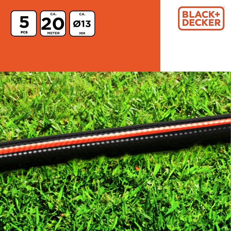 Tubo Da Giardino YAMATIC 5/8 X 4,6 M – Leggero, Flessibile, Con Raccordo Girevole E Connessioni Rapide, 600 PSI, Arancione