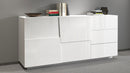Credenza 2 Ante 180x44x86 cm Pongo 2A 3C Bianco Lucido  