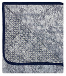 Copridivano con Penisola Sinistra in Poliestere e Cotone Blu Scuro Varie Misure