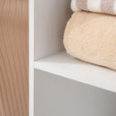 Armadio Guardaroba Aperto 120x40x128 cm 2 Aste e 3 Ripiani in Legno Ingegnerizzato Bianco  