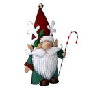 Gnomo metallo con bastoncino verde acqua cm 34,5x10xh43