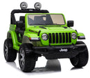 Macchina Elettrica per Bambini 12V 2 Posti con Licenza Jeep Wrangler Rubicon Verde