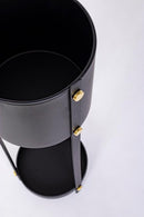 Portapiante Rotondo Ø20x66 cm in Acciaio Nero