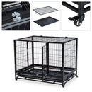 Box per Cani da Interno Esterno con Rotelle 92×62×75 cm 