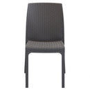 Sedia da Giardino Virginia 47x59x86 h cm in Wicker Taupe