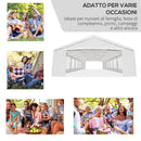 Tendostruttura con Pareti Removibili 12x6x3,2m in Acciaio e Polietilene Bianco