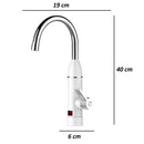 Rubinetto Elettrico 6x19x40 cm Riscaldamento Istantaneo con Display Temperatura