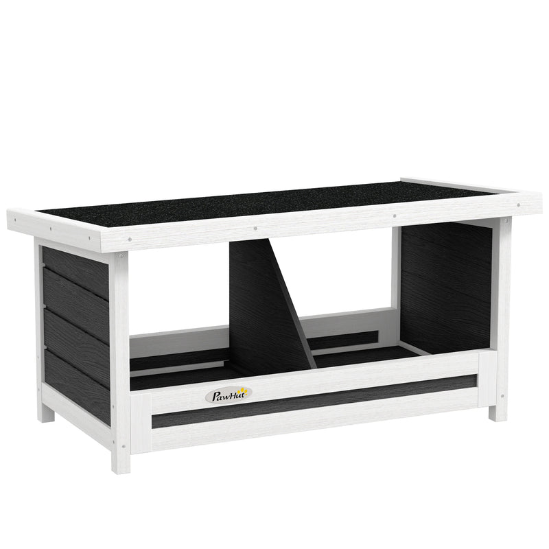 Nido per Galline 2 Aree con Base Rialzata e Tetto 66x37x34 cm in Legno e Bitume   