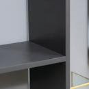 Libreria con Ripiani Irregolari 125x22x129 cm in Legno Truciolato Grigio