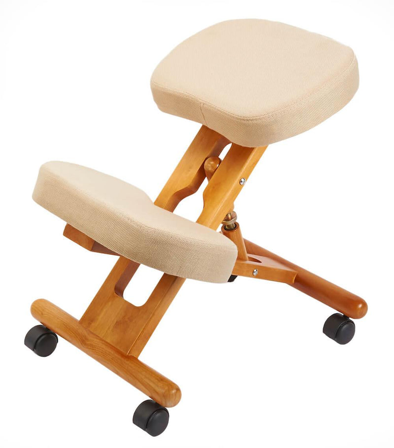 Sedia Sgabello Svedese da Ufficio Ortopedico Ergonomico in Legno