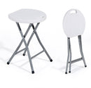 Sgabello Pieghevole per Catering in Acciaio e Plastica Bianca Bertozzi