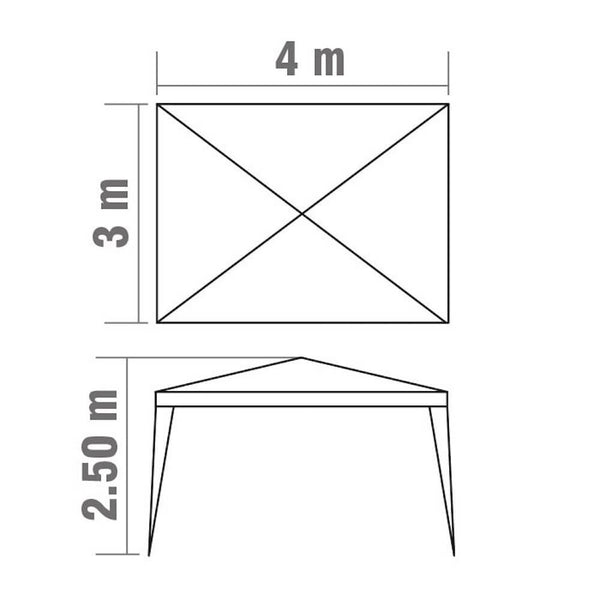 prezzo Gazebo da Giardino Struttura in Metallo Telo in Polietilene Bertozzi - 2x3 m