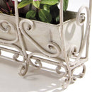 Fioriera Pensile da Balcone in Ferro Colore Avorio Flower House