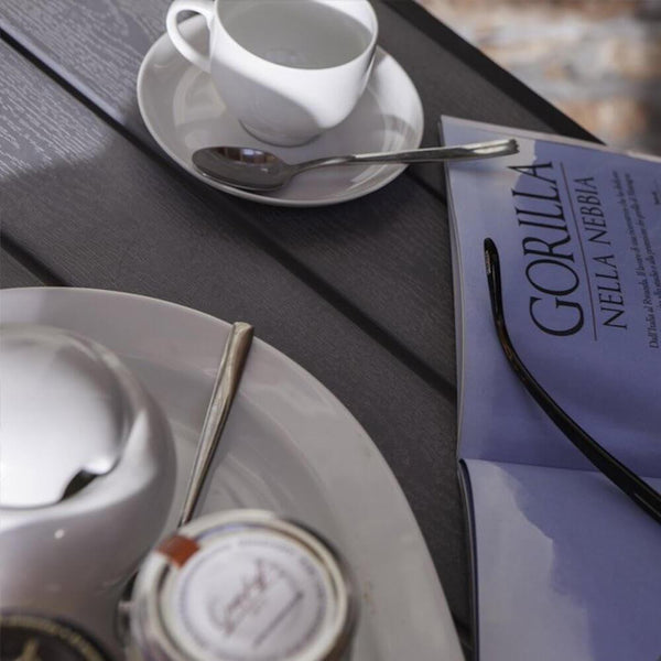 prezzo Set da Giardino Divano 2 Sedie in Polywood Grigio Scuro Bertozzi Elettra