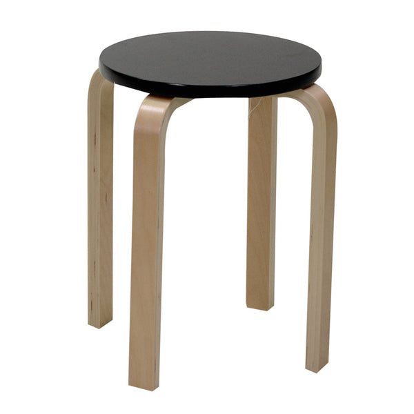 sconto Sgabello Tondo in Legno Ø32x45cm Small Nero