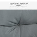 Set 3 Cuscini Seduta e 2 Schienali per Pallet in Poliestere Imbottito Grigio scuro