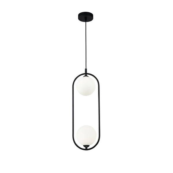 online Lampada pendente Modern in Metallo Ring Nero