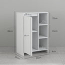 Mobile da Bagno 3 Ripiani Aperti e Armadietto 53x30x80 cm Bianco   