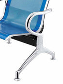 Panca per Sala d'Attesa 2 Posti in Acciaio Blu