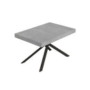 Tavolo Allungabile 120-380x90x74 cm Niket Cemento Gambe Antracite