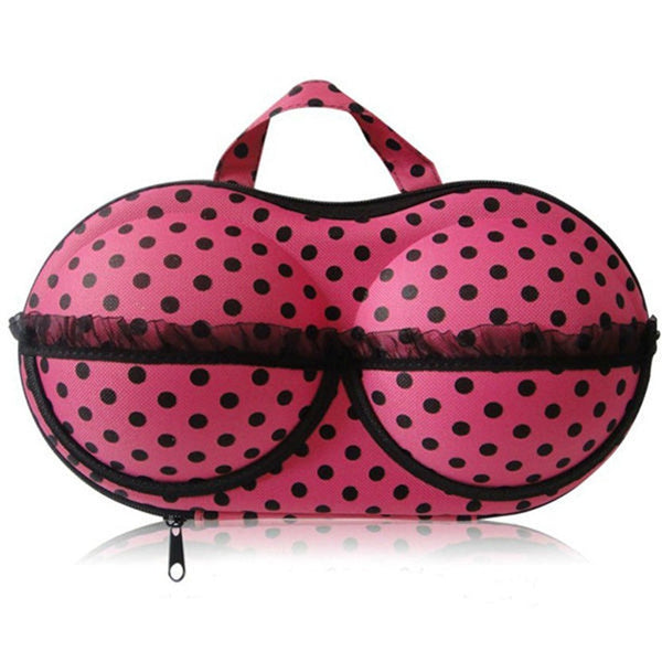 online Portaoggetti per Biancheria Intima a forma di reggiseno Magenta Pois