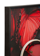 Stampa con LED su Tela Butterflies 60x3,5x90 cm in Tela e Plastica e MDF Multicolor      