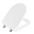 Copriwater Universale 35,3x2,9x43,3 cm in MDF Cerniere in Metallo Cromato Alpina Bianco Lucido