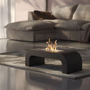 Camino a Bioetanolo da Pavimento 75,5x30x45,5 cm 2000W 1,5L Trento Nero 
