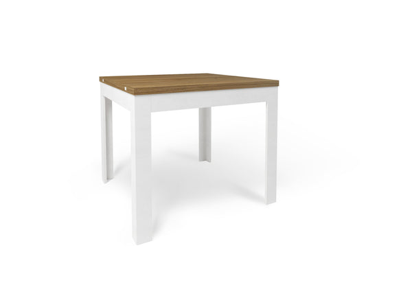acquista Tavolo Allungabile 90/180x90x75 cm Noce Stelvio e Ossido Bianco