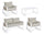 Set Salotto da Giardino Divano 2 Poltrone e Tavolino Captiva Bianco