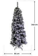 Albero di Natale Artificiale Innevato Monte Vettore Slim Verde Varie Misure