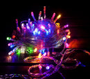 Minilucciole natalizie 100 led multicolor cavo trasparente 6 metri