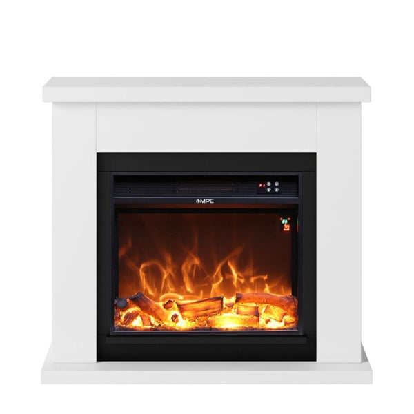 prezzo Camino Elettrico da Pavimento 99x88,3x25 cm Effetto Fiamma 1500W Sined Asciano Bianco