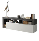 Porta TV Mogol bianco lucido ossido 184x42x58H